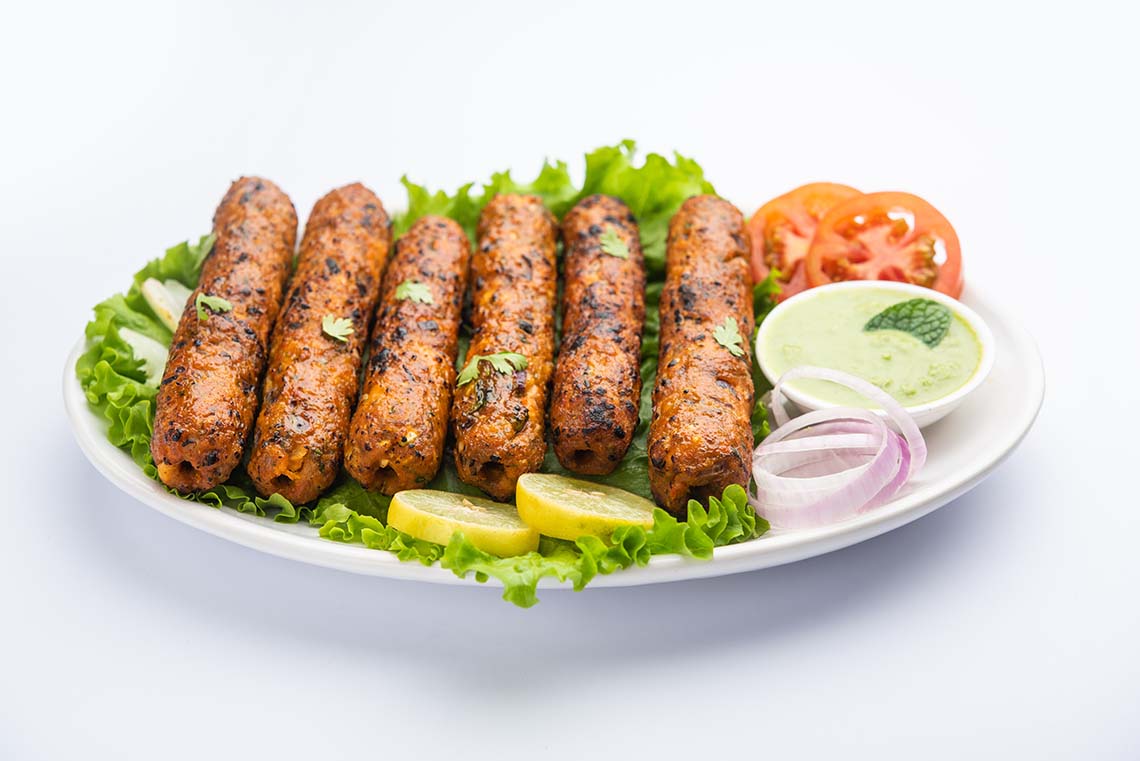 Seekh Kebab Halal Pakistani food Restaurant halal near me Silver spoon karahi point Halal Dishes desi food erin mills, milton, britannia